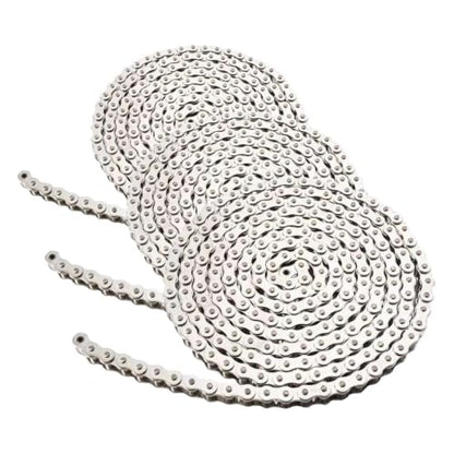 ANSI #40SS 08A Stainless Steel Roller Chain 10 Feet, Single Strand, Ideal for Chain Driven Slide Gate Operator and More, Interchangeable with ANSI #41#428 and #420 Roller Chain (Pack of 3) - size: ANSI40 (Pack of 3)