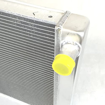 JSD 2 Row Single Pass Overall 28" x19" x3" Aluminum Racing Radiator Compatible with Ford Mopar - size: 28" x19" x3"