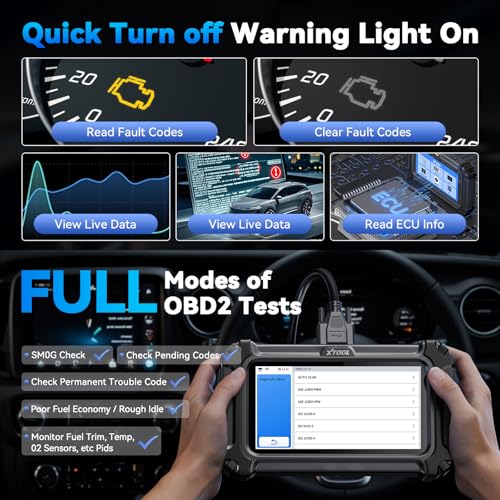 XTOOL D5S OBD2 Scanner, 16 Resets, Engine ABS SRS Transmission Scan Tool