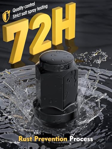 MIKKUPPA 7/16-20 Wheel Lug Nuts, Replacement for Chevy Aftermarkt Wheel - color: Black, size: 7/16-20
