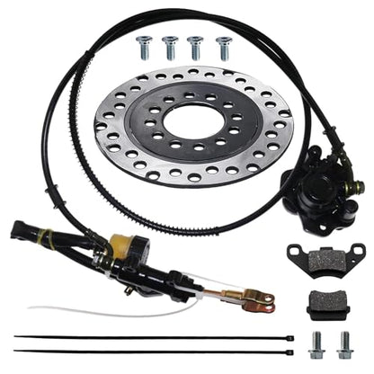 PRO BAT Rear Hydraulic Brake Assembly Caliper Master Cylinder Assembly Kit - color: Black