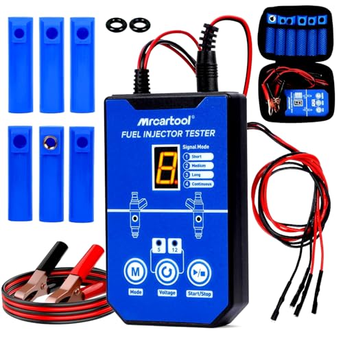 MRCARTOOL Fuel Injector Tester 5V/12V 8 Modes Cleaner Kit for GDI/FSI/EFI