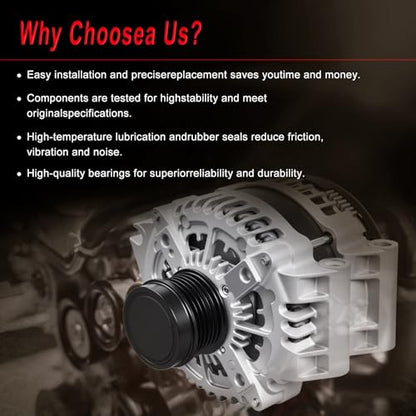 Alternator compatible with 2017-2018 Pacifica V6 3.6L NIN G - size: 2017-2018 Pacifica