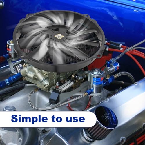 SSN 7" Black Electric Radiator Cooling Fan Assembly Kit - color: Black, size: 7" No Thermostat
