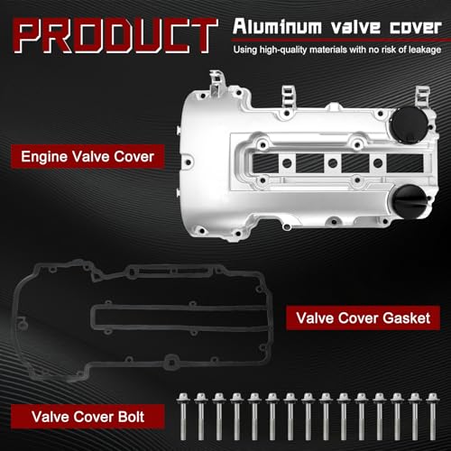 Upgraded Aluminum Engine Valve Cover with Gasket, Compatible with Chevy Cruze 2011-2016,Sonic 2012-2020,Trax 2013-2021,Volt 2011-2015&Buick Encore 2013-2021&Cadillac ELR 2014-2016, Replace# 55573746