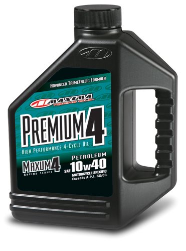 Maxima Racing Oils 349128-3PK Premium4 10w40 Motorcycle Engine Oil 1G Bottle, 3-Pack - size: 1 Gallon, style: 3 Pack