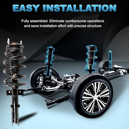 Front Struts and Shocks Complete Assembly Compatible with 2009-2012 Chevy - size: 172518