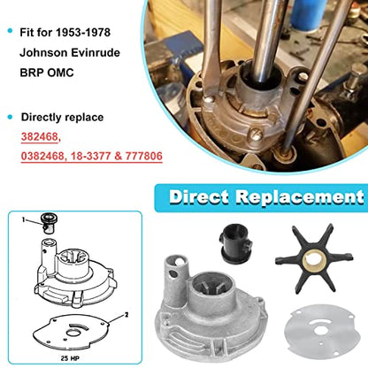 382468 0382468 Water Pump Impeller Kit Fit for Johnson Evinrude BRP OMC