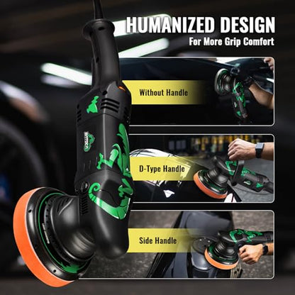 BATOCA 2026 New Dual Action Polisher Random Orbital Car Buffer 1100W