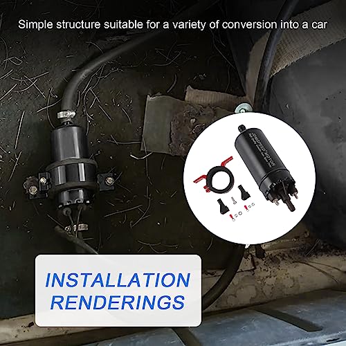 Universal Inline High Pressure Fuel Pump 12V Gasoline 0580464070 Black