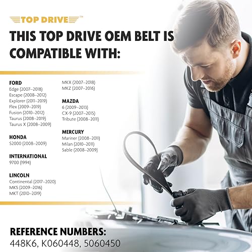 Top Drive, 6PK1140, Premium Engine EPDM Serpentine Belt, 45.43" Length - size: 6PK1140