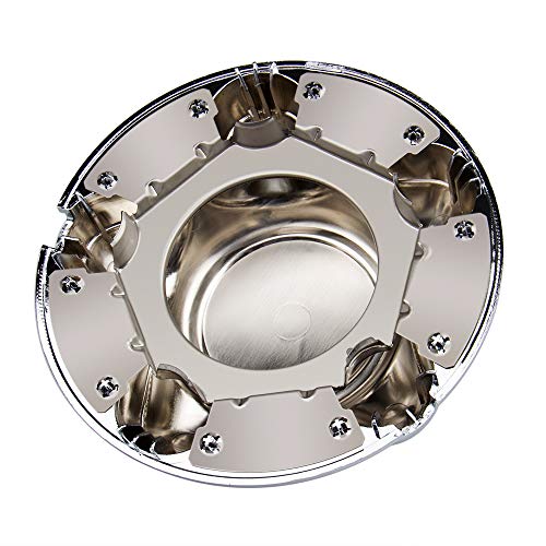 B4B BANG 4 BUCK 4 Packs 7" Center Cap with 5-Lug Steel Wheel Chrome for Ford 1997-2003 F150 F-150 97-02 Expedition - size: 4Pcs