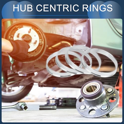 Hub Centric Rings, 65.1mm ID to 67.1mm OD Vehicle Wheel Hubrings Aluminum Alloy, 4 Pcs - size: 65.1mm to 67.1mm