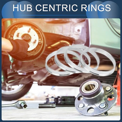 Hub Centric Rings, 65.1mm ID to 67.1mm OD Vehicle Wheel Hubrings Aluminum Alloy, 4 Pcs - size: 65.1mm to 67.1mm