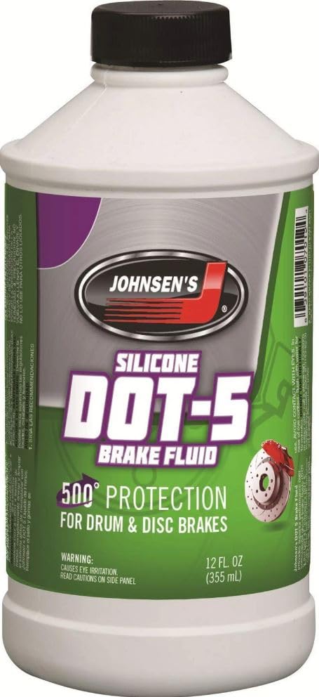 7012-6 Silicone DOT-5 Brake Fluid – 12 oz High-Performance Synthetic Formula – 2 Pack
