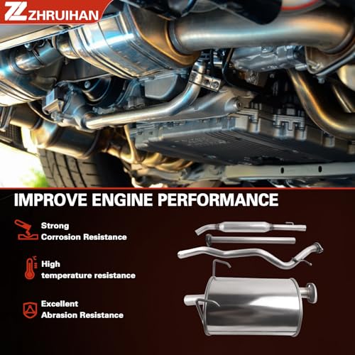 409 Stainless Steel Exhaust Resonator & Muffler Pipe System - size: 1997-2001 CR-V 2.0L L4