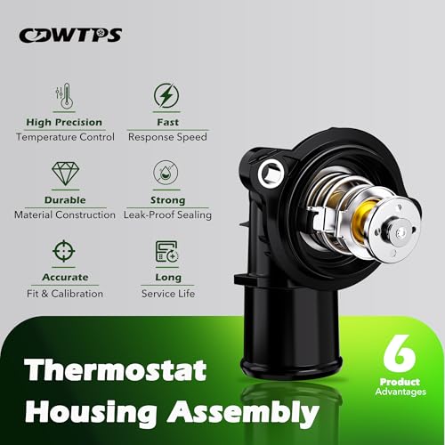 CDWTPS 902-3040 Engine Coolant Thermostat Housing Assembly fit for Jeep&Ram - size: 902-3040