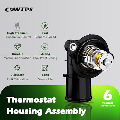 CDWTPS 902-3040 Engine Coolant Thermostat Housing Assembly fit for Jeep&Ram - size: 902-3040