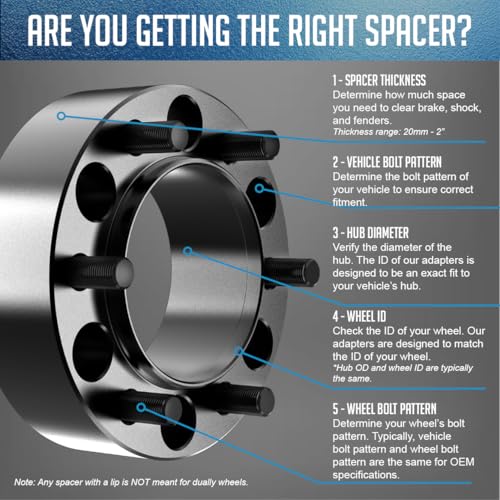 Wheel Accessories Parts 2 Pcs Hub Centric Wheel Spacers Adapters 6x5.5 6x139.7mm 2 Inch Thick 106.1mm Hub M12 1.5 12x1.5 Thread Stud Fits Toyota 4-Runner ｜ Tacoma ｜ Tundra ｜ FJ Cruiser - size: 2" (2 Pack), style: 00-24 Tacoma (Hub Cebtric)