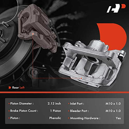 A-Premium Rear Left Driver Disc Brake Caliper with Bracket - style: Rear Driver Side
