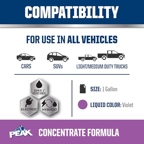 PEAK OET Extended Life Violet Concentrate Antifreeze/Coolant for European Vehicles, 1 Gal. (Pack of 2) - size: Concentrate (Pack of 2)