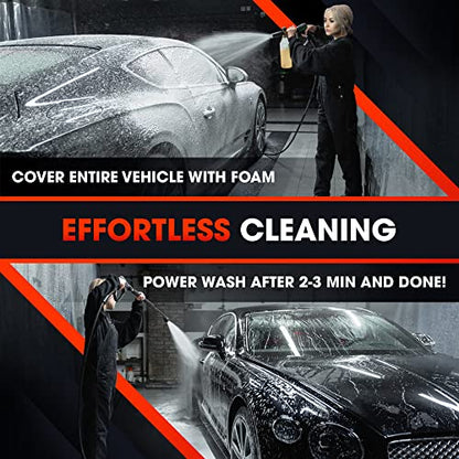 Swift Touchless Car Wash Shampoo (1 Gallon) - No Brushing Required, High Foaming Car Soap, Heavy Duty, Auto Detergent for Foam Cannon, Works on Cars, Trucks, RVs, Upholstery & More! - size: 128 Fl Oz (Pack of 1)