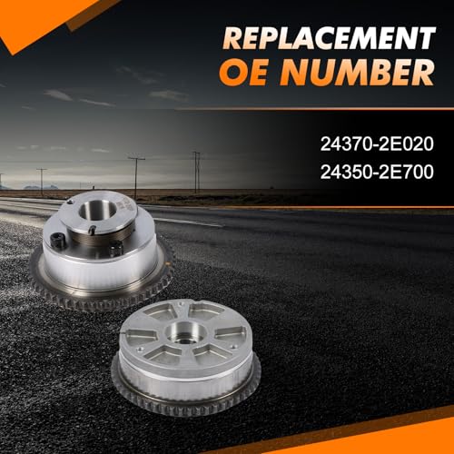 243702E020 Exhaust&Intake Camshaft Adjusters CVVT Sprocket 2pcs for Hyundai - color: 24370-2E020