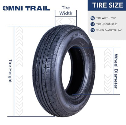 Omni Trail Capability STR Radial Trailer Tire, ST235/80R16, 2 Tires, 12-Ply - size: ST235/80R16 -12PLY