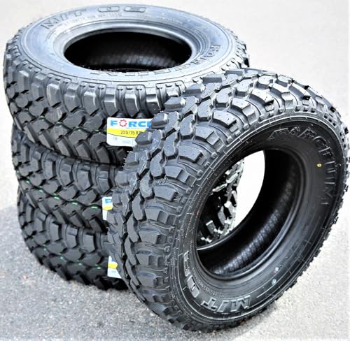 Forceum M/T 08 Mud Off-Road Light Truck Radial Tire-LT235/75R15 235/75/15 235/75-15 104/101Q Load Range C LRC 6-Ply BSW Black Side Wall