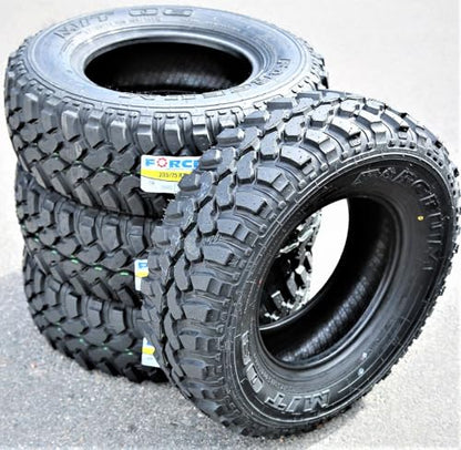 Forceum M/T 08 Mud Off-Road Light Truck Radial Tire-LT235/75R15 235/75/15 235/75-15 104/101Q Load Range C LRC 6-Ply BSW Black Side Wall