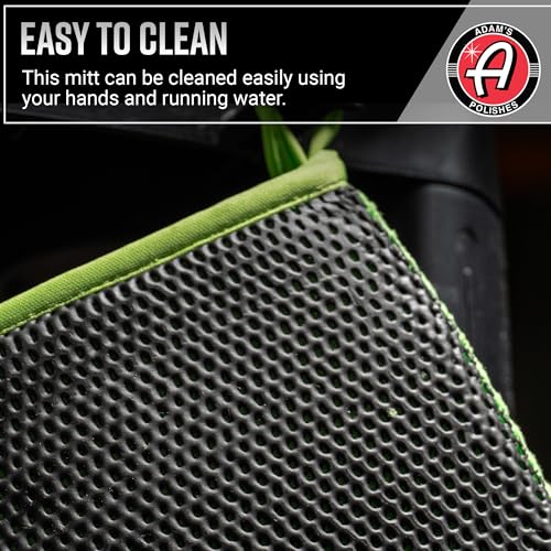 Adam's Polishes Clay Mitt - Medium Grade Clay Bar Infused Mitt | Car Detailing Glove Quickly Removes Debris from Your Paint, Glass, Wheels, & More (Green - 1pk) - size: Green - 1pk