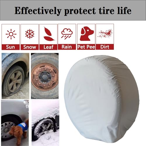 Rv Trailer Tire Covers 4 Pack,Wheel Covers for Tire Diameters 24-26 Inch - size: M(24-26in)