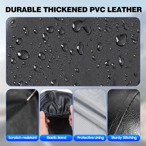 Moonet Thickened PVC Leather Tire Cover,Black 4-Pack, Universal Fit 24-26" - color: Black 4 Pack, size: S for Tire Diameter 24-26inch