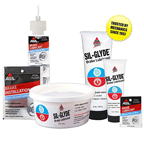 AGS Automotive Solutions SIL-Glyde Brake Lubricant – 8 oz Tube, Heat Resistant, Rust & Corrosion Protection, Moisture-Proof Brake Grease (Pack of 2) - size: 8oz (Pack of 2)