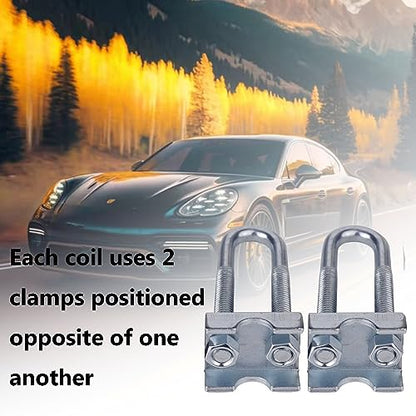 8 Pack Adjustable Coil Spring Lowering-Leveling Clamp Kit -Coil Spring Stabilizes Set for Car Coil Spring Suspension
