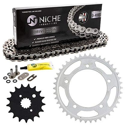 NICHE Drive Sprocket Chain Combo for Suzuki GSXR1000 GSXR1000Z Front 17 Rear 42 Tooth 530V O-Ring 110 Links - size: O-Ring Chain