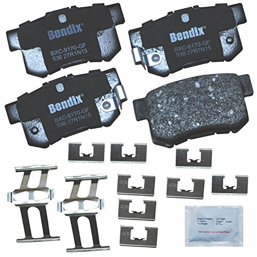 Bendix Priority1 CFC536 Ceramic Rear Brake Pads for Select Models Acura CL, Legend, RDX, RL, TL, Honda Accord, Civic, CR-V, Element, Odyssey, Isuzu Oasis - size: CFC536