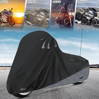 XYZCTEM Motorcycle Cover for Touring Models Outdoor All Weather Protection - size: Side Box