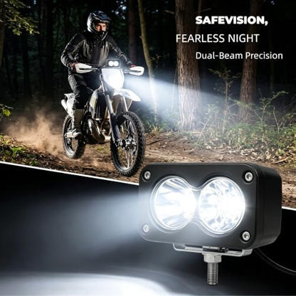 Fits Baja Light for Yozma IN 10 Dirt Bike, 20W Dual Beam LED Headlight