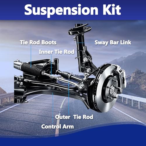 6Pcs Front Steering Inner Outer Tie Rod Ends Boots Bellow Kit