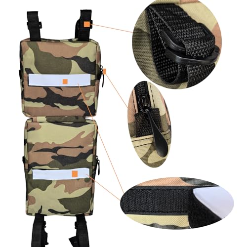 2 Pack ATV Fender Bags, Detachable Saddle Bag ATV Gear Bags Water-resistent Motorcycle Bag Compatible with Sportsman Scrambler TRX FourTrax Outlander Grizzly UTV Storage Bag Camo Brown - color: Camo Brown