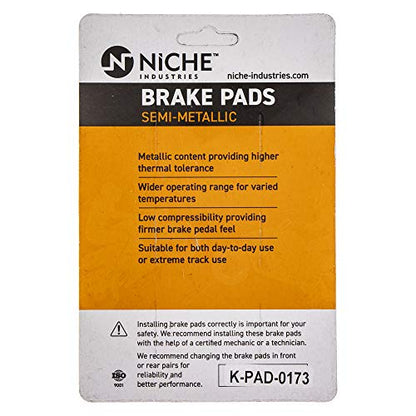 NICHE Brake Pad Set for Victory Cross Country Hammer Roads Kingpin 2204196 2203679 Front Rear Semi-Metallic - size: Semi-Metallic