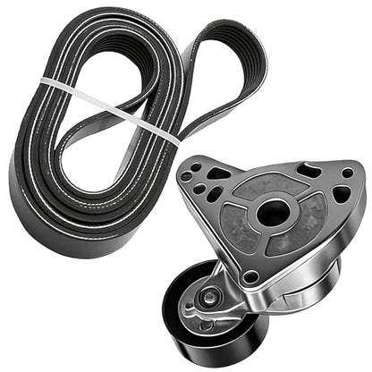 Serpentine Drive Belt and Tensioner Component Kit For Honda CR-V 2002-2006 - size: Honda Cr-v 2.4l L4 Gas (02-06)