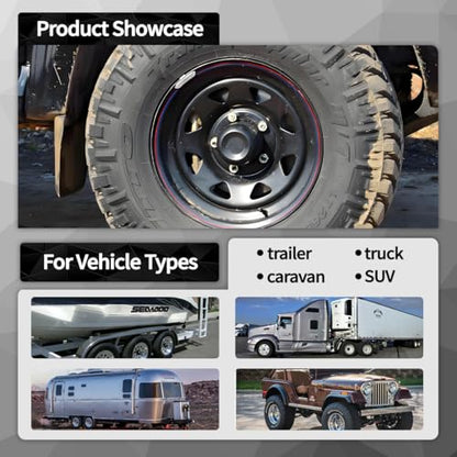 4Pcs 3.16" OD 2.25" H Aluminum Trailer Wheel Center Caps for Rim - color: Gloss Black, size: 3.16" OD 2.25" H