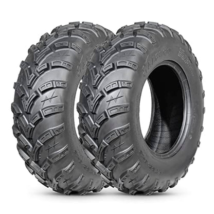 HALBERD 6PR ATV/UTV Tires, 25x8-12 All Terrain 15mm Tread Depth 25x8x12 Trail Sand Off-Road Tires, Set of 2