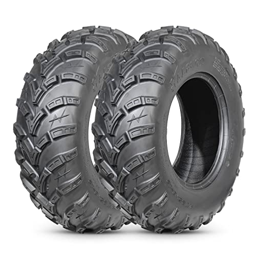 HALBERD 6PR ATV/UTV Tires, 25x8-12 All Terrain 15mm Tread Depth 25x8x12 Trail Sand Off-Road Tires, Set of 2