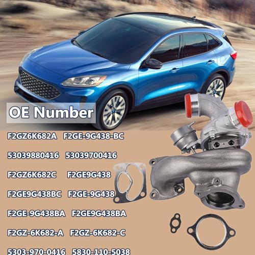 Turbocharger Turbo Replacement for Ford Escape Fusion Edge Lincoln MKC MKZ 2.0L 2015-2020 OE# 53039880416 53039700416 F2GZ6K682C F2GE9G438 F2GZ6K682A - size: Turbocharger 2017-2020 2.0L