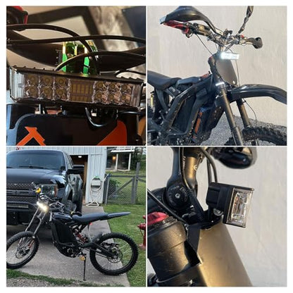 Headlight Light Bar LED for Sur-Ron Surron Light Bee S X Segway X160 X260 for 7/8" Handlebars Motorcycle Electric Dirt Bike Plug and Play Farther and Wider View