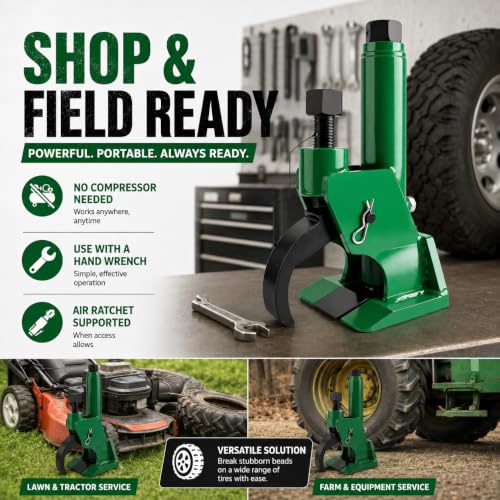 Manual Tire Bead Breaker Tool for ATV, UTV, Motorcycle & Mower Use - color: GREEN
