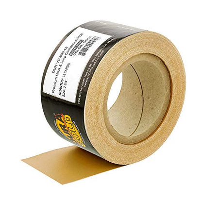Dura-Gold Premium - 600 Grit Gold - Hook & Loop Backing Longboard Continuous Sandpaper Roll, 2-3/4" Wide, 12 Yards Long - For Automotive & Woodworking Air File Long Board Sanders, Hand Sanding Blocks - size: 600-Grit